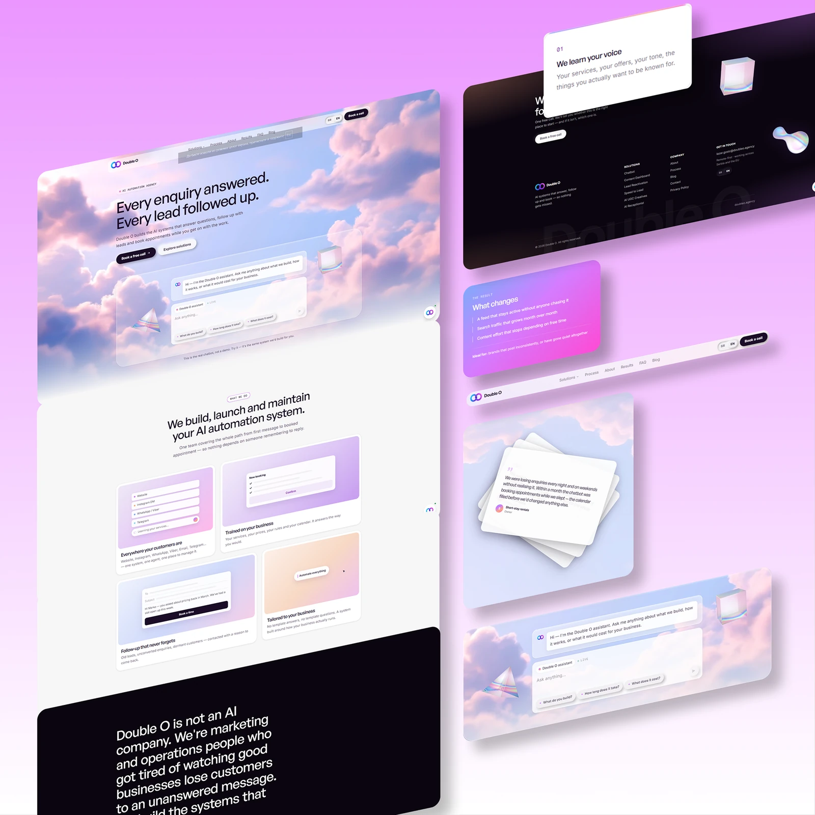 Website we built for doubleO, ai automation